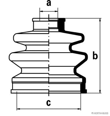 J2867007 HERTH+BUSS Комплект пыльника, приводной вал (фото 1)