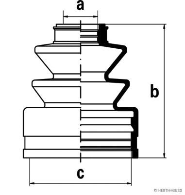 J2882002 HERTH+BUSS Комплект пыльника, приводной вал (фото 1)
