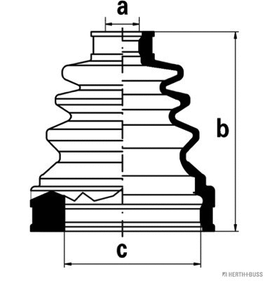 J2882007 HERTH+BUSS Комплект пыльника, приводной вал (фото 1)