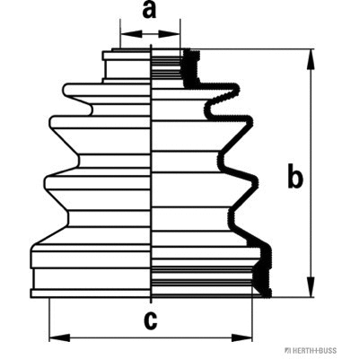 J2884009 HERTH+BUSS Комплект пыльника, приводной вал (фото 1)