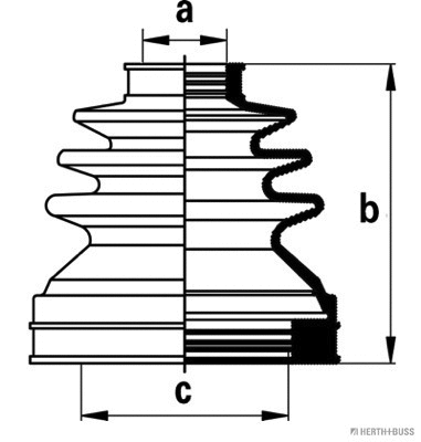 J2885014 HERTH+BUSS Комплект пыльника, приводной вал (фото 1)