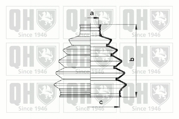 QJB873 QUINTON HAZELL Комплект пыльника, приводной вал (фото 1)