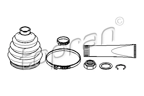102 816 TOPRAN Комплект пыльника, приводной вал (фото 1)