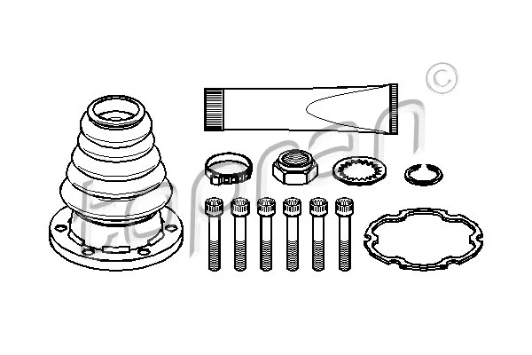 108 211 TOPRAN Комплект пыльника, приводной вал (фото 1)