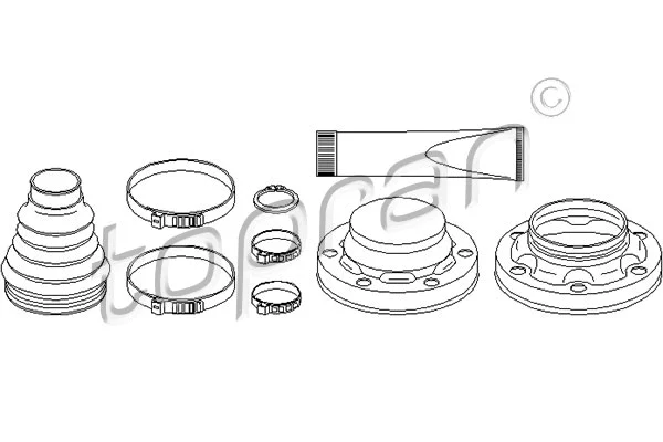 111 671 TOPRAN Комплект пыльника, приводной вал (фото 1)