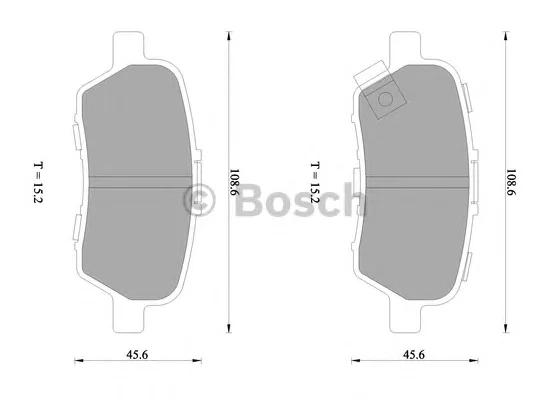 0 986 AB1 153 BOSCH Тормозные колодки (фото 1)