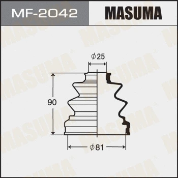 MF-2042 MASUMA Комплект пыльника, приводной вал (фото 1)