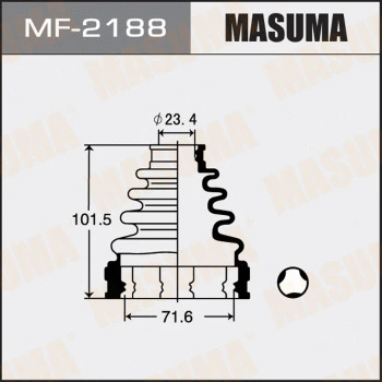 MF-2188 MASUMA Комплект пыльника, приводной вал (фото 1)