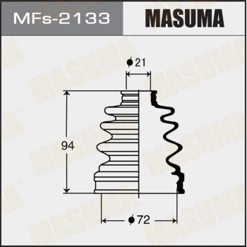 MFs-2133 MASUMA Комплект пыльника, приводной вал (фото 1)
