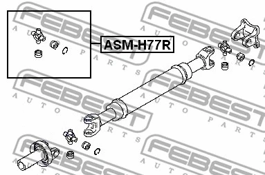 ASM-H77R FEBEST Шарнир, продольный вал (фото 2)