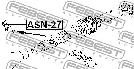 ASN-27 FEBEST Шарнир, продольный вал (фото 2)