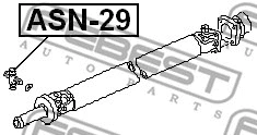 ASN-29 FEBEST Шарнир, продольный вал (фото 2)