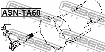 ASN-TA60 FEBEST Шарнир, продольный вал (фото 2)