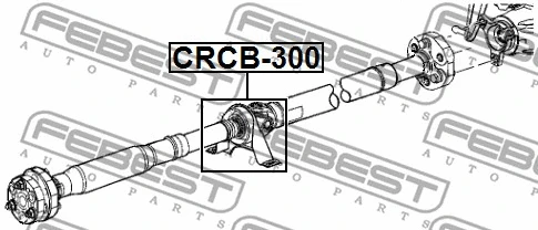 CRCB-300 FEBEST Подшипник, промежуточный подшипник карданного вала (фото 2)
