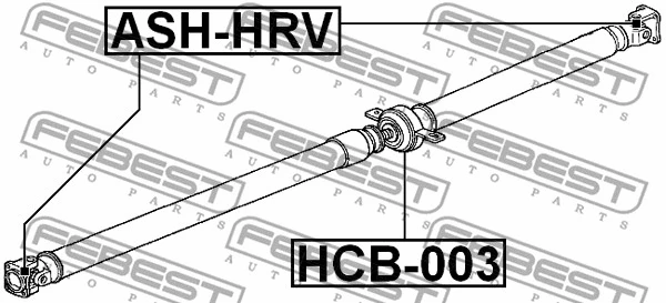 HCB-003 FEBEST Подшипник, промежуточный подшипник карданного вала (фото 2)