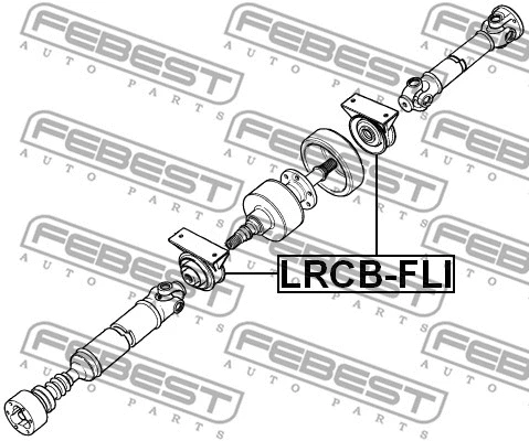 LRCB-FLI FEBEST Подшипник, промежуточный подшипник карданного вала (фото 2)