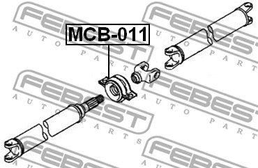 MCB-011 FEBEST Подшипник, промежуточный подшипник карданного вала (фото 2)