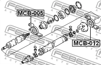 MCB-012 FEBEST Подшипник, промежуточный подшипник карданного вала (фото 2)