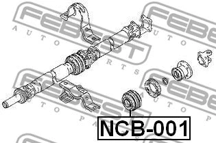 NCB-001 FEBEST Подшипник, промежуточный подшипник карданного вала (фото 2)