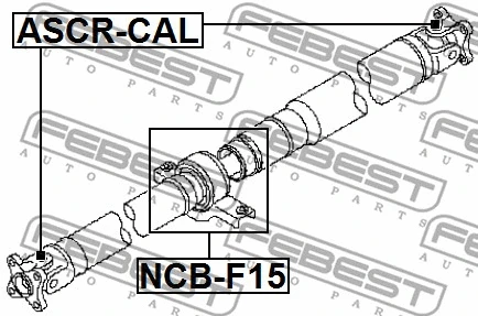 NCB-F15 FEBEST Подшипник, промежуточный подшипник карданного вала (фото 2)
