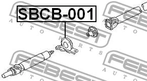 SBCB-001 FEBEST Подшипник, промежуточный подшипник карданного вала (фото 2)