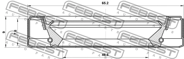 95GEY-48650809C FEBEST Уплотнительное кольцо вала, приводной вал (фото 1)