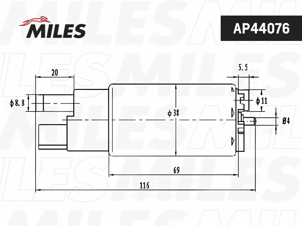 AP44076 MILES Топливный насос (фото 2)