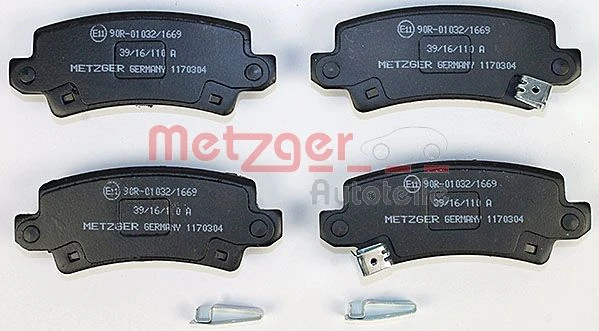 1170304 METZGER Комплект тормозных колодок, дисковый тормоз (фото 5)