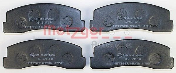 1170511 METZGER Комплект тормозных колодок, дисковый тормоз (фото 5)
