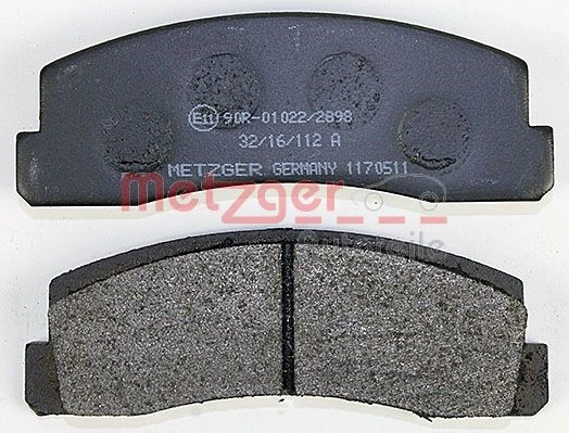 1170511 METZGER Комплект тормозных колодок, дисковый тормоз (фото 6)