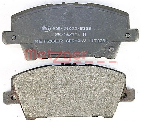 1170384 METZGER Комплект тормозных колодок, дисковый тормоз (фото 8)