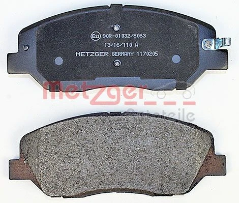 1170205 METZGER Комплект тормозных колодок, дисковый тормоз (фото 6)