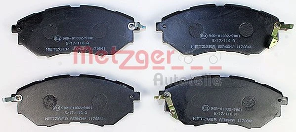 1170841 METZGER Комплект тормозных колодок, дисковый тормоз (фото 6)