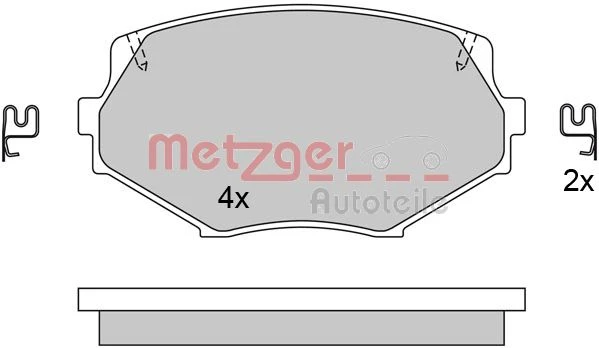 1170515 METZGER Комплект тормозных колодок, дисковый тормоз (фото 1)