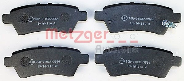 1170825 METZGER Комплект тормозных колодок, дисковый тормоз (фото 4)