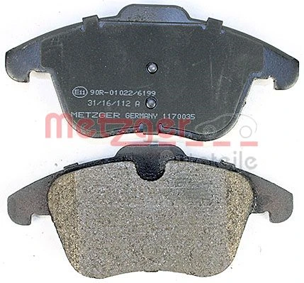 1170035 METZGER Комплект тормозных колодок, дисковый тормоз (фото 9)