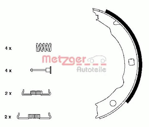 KR 665 METZGER Комплект тормозных колодок, стояночная тормозная система (фото 1)