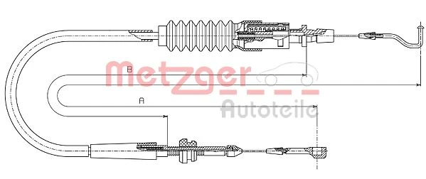 14.4304 METZGER Тросик газа (фото 2)