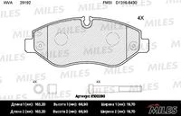 E100260 MILES Комплект тормозных колодок, дисковый тормоз (фото 2)
