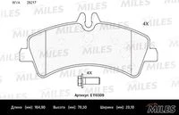 E110309 MILES Комплект тормозных колодок, дисковый тормоз (фото 2)