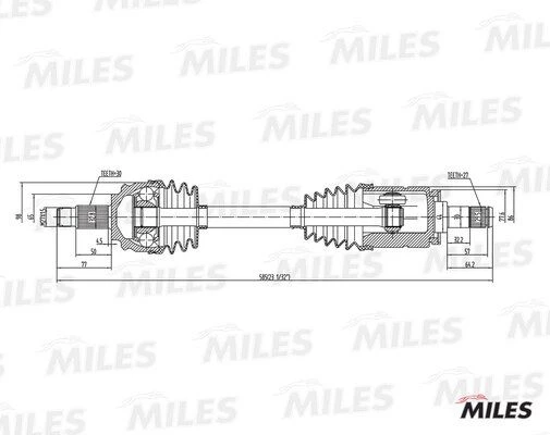 GC01020 MILES Приводной вал (фото 2)