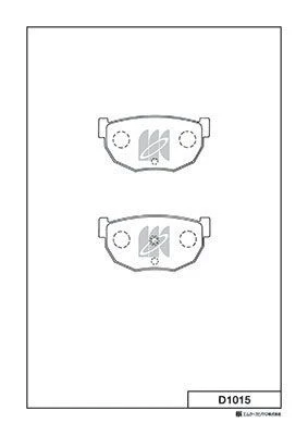 D1015 MK KASHIYAMA Комплект тормозных колодок, дисковый тормоз (фото 2)