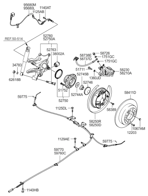 956804D100 HYUNDAI/KIA/MOBIS Датчик abs 956804d100 (фото 2)