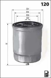 ELG5715 MECAFILTER Топливный фильтр (фото 1)