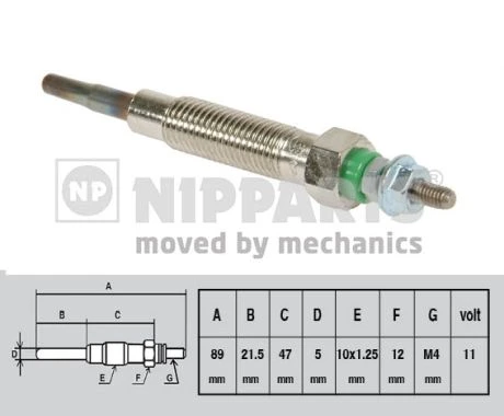 J5715005 NIPPARTS Свеча накаливания (фото 1)
