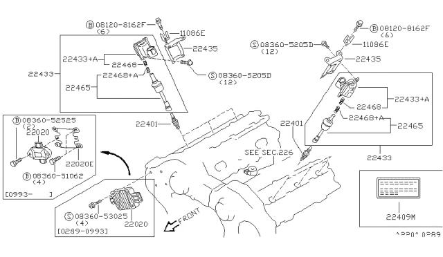 22448-30P01 NISSAN Катушка зажигания 22448-30p01 (фото 2)