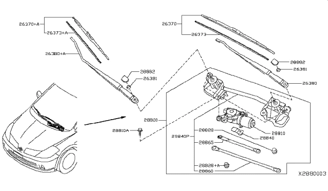 28890-EM30A NISSAN Щетка стеклоочистителя nissan (фото 3)