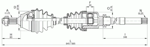 DRS6195.00 OPEN PARTS Приводной вал (фото 2)