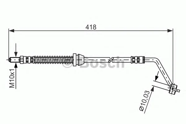 1 987 476 620 BOSCH Тормозной шланг (фото 1)