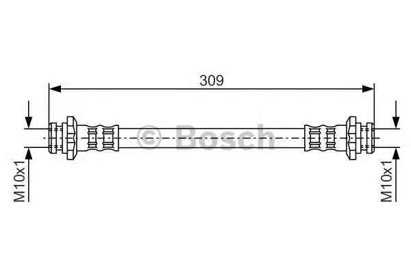 1 987 476 664 BOSCH Тормозной шланг (фото 1)